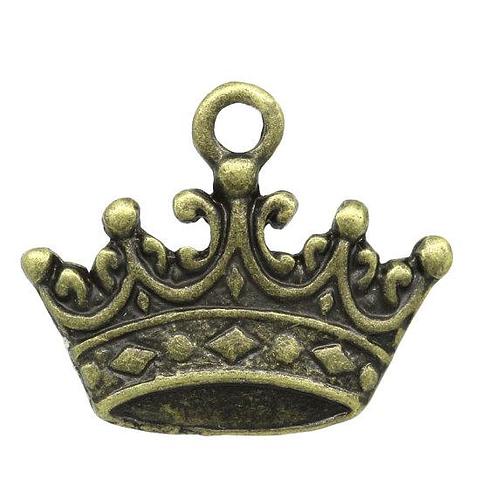Bronze Crown Charms 5 Pack
