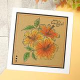 For The Love Of Stamps by Hunkydory Flourishing Hibiscus A6 Stamp Set