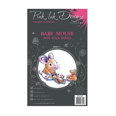 Pink Ink Designs Wee Folk Series Baby Mouse Clear Stamp Set