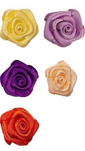 Simply Ribbons Mini Roses 10 Pack Assorted Colours