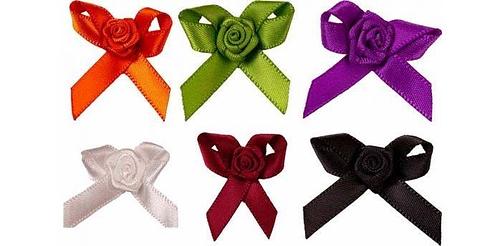 Simply Ribbons Rose Cross Over Bows 5 Pack Assorted Colours