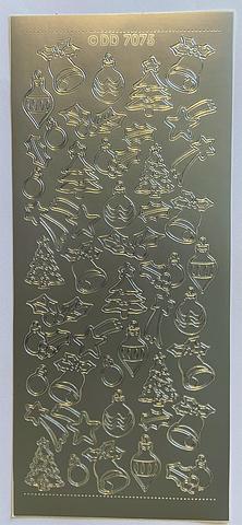 Bells, Baubles, Holly, Trees And Stars Silver Stickers