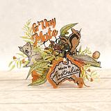 Couture Creations Sunburnt Country G'Day Mate Eco Coaster Board (2pc set)