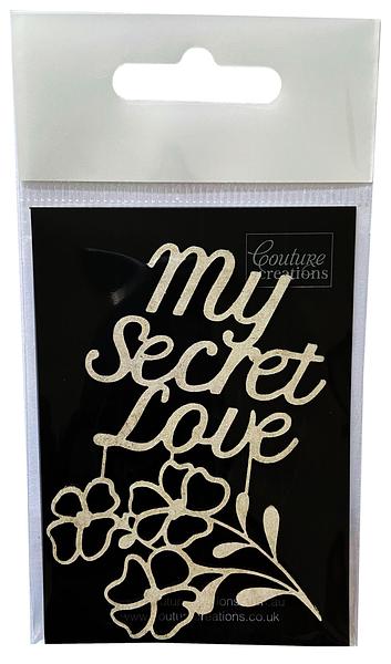 Couture Creations My Secret Love Eco Chipboard 60mm x 85mm (2pc set)