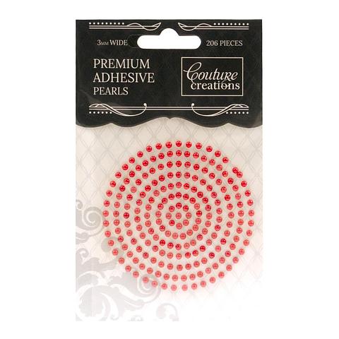 Couture Creations Radiant Red Adhesive Pearls 3mm