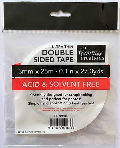 Couture Creations Double Sided Tape 3mm 25 metre roll