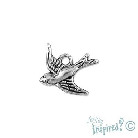 Feeling Inspired Metal Swallow Charms 5 Pack