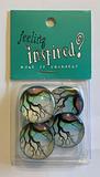 Feeling Inspired Artistic Tree Round Glass Domes 5 Pack