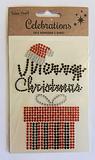 Value Craft Self-Adhesive Rhinestone Merry Christmas and Present