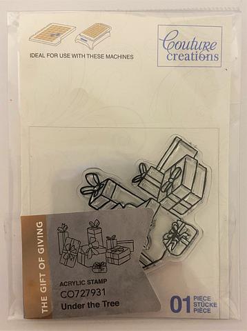 Couture Creations The Gift of Giving Under the Tree Acrylic Stamp
