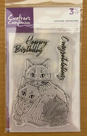 Crafter’s Companion Cattitude Photopolymer Stamp Set