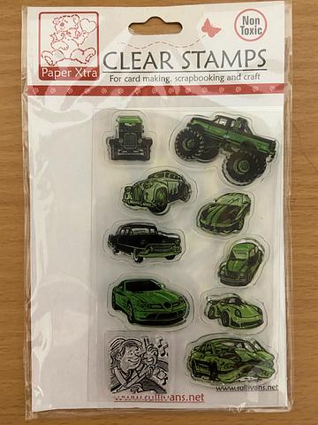 Paper Xtra Cars Clear Stamp Set