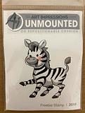 Art Impressions Unmounted Zoey the Zebra Stamp