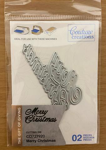 Couture Creations The Gift of Giving Merry Christmas Cutting Die