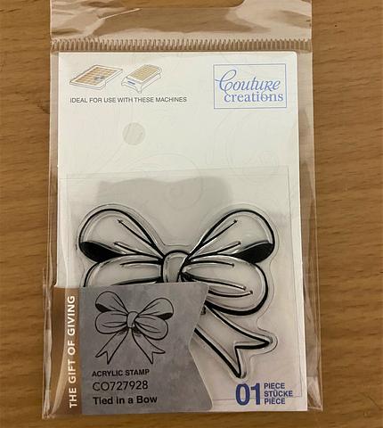 Couture Creations The Gift of Giving Tied in a Bow Acrylic Stamp