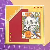 For The Love Of Stamps by Hunkydory Animal Kingdom Peaceful Pandas A6 Stamp
