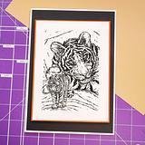 For The Love Of Stamps by Hunkydory Animal Kingdom The Courageous Tiger A6 Stamp