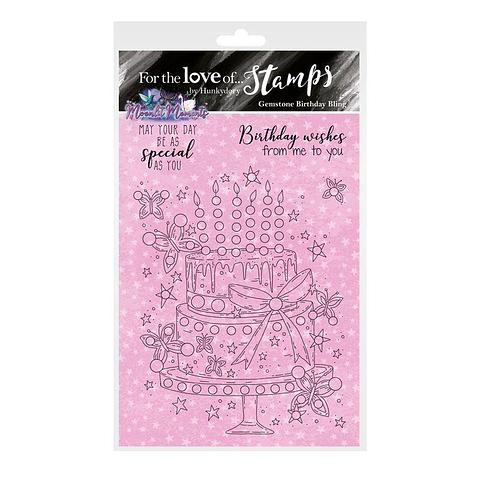 For The Love Of Stamps by Hunkydory Moonlit Moments Gemstone Birthday Bling A6 Stamp Set