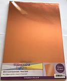 Hunkydory Mirri Card Essentials Rose Gold Glow 220gsm A4 Card 20 Pack