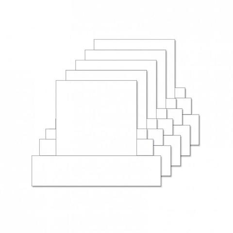 Hunkydory Fancy Shaped Card Blanks A5 Centre Stepper 350gsm 5 Pack