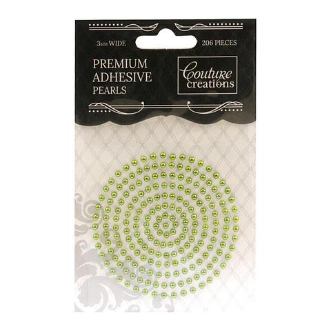 Couture Creations Emerald Green Adhesive Pearls 3mm