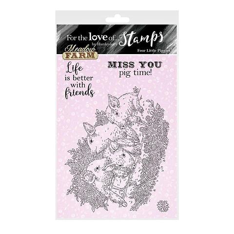 For The Love Of Stamps by Hunkydory Meadow Farm Four Little Piggies A6 Stamp Set