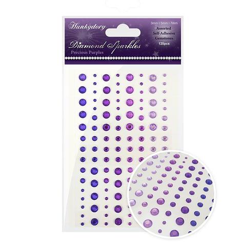 Hunkydory Diamond Sparkles Precious Purples Self-Adhesive Gemstones