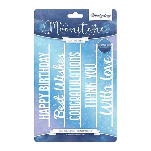 Hunkydory Moonstone On The Edge - Sentiments 5 Piece Die Set