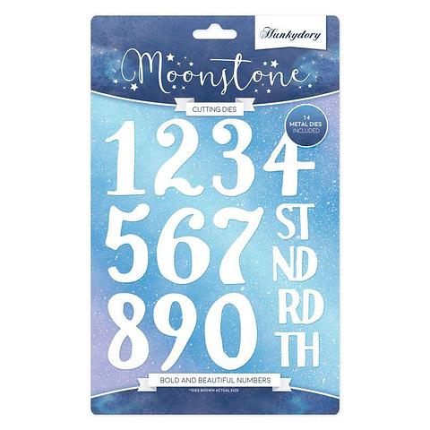 Hunkydory Moonstone Bold And Beautiful Numbers 14 Piece Die Set