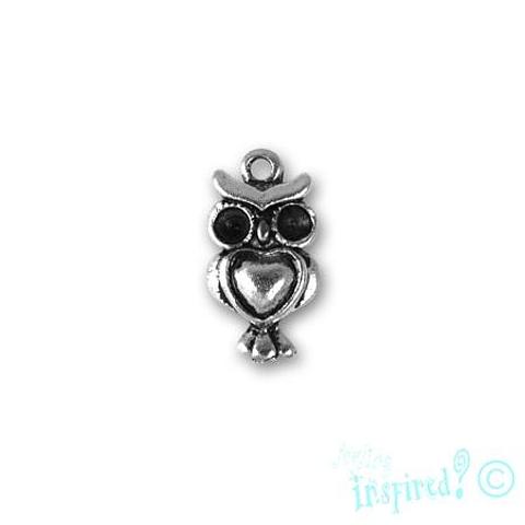 Feeling Inspired Silver Owl Charms 7mm x 13mm 5 Pack