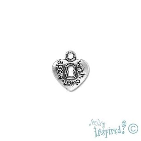 Feeling Inspired Silver Made With Love Locket Charms 5 Pack