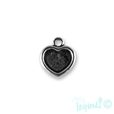 Feeling Inspired Silver Simple Heart Charms 5 Pack