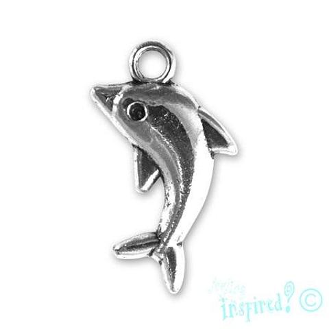 Feeling Inspired Metal Silver Dolphin Charm