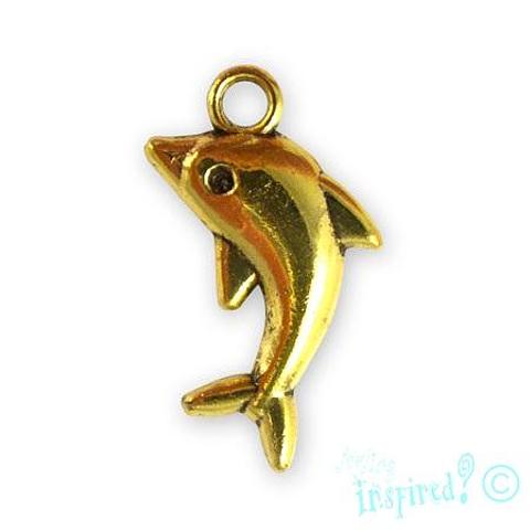 Feeling Inspired Metal Gold Dolphin Charm