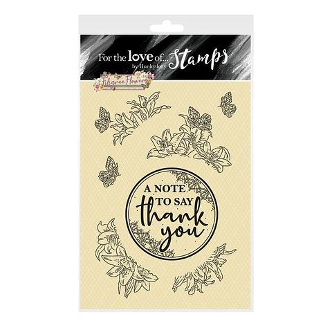 For The Love Of Stamps by Hunkydory Filigree Flower Lily A6 Stamp Set