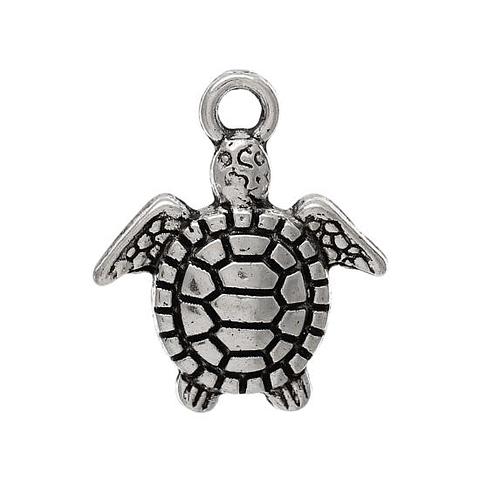 Silver Turtle Charms 5 Pack