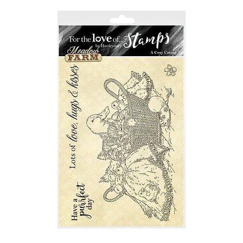 For The Love Of Stamps by Hunkydory Meadow Farm A Cosy Catnap A6 Stamp Set