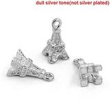Silver Eiffel Tower Charms 10 Pack