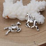 Silver Galloping Horse Charms 5 Pack