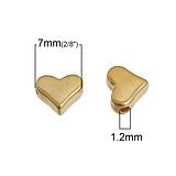 Gold Heart Beads 10 Pack
