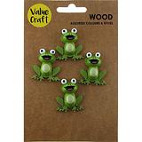 Value Craft Wooden Frogs 4 Pack