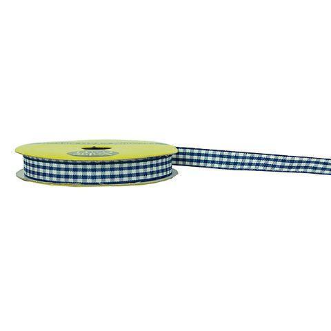 Value Craft Ribbon Navy Checked Gingham 10 mm x 3 metres