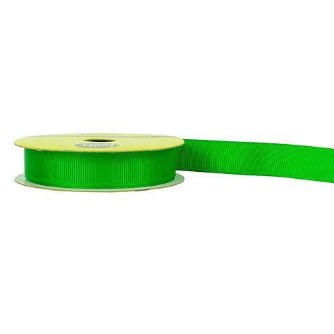 Value Craft Ribbon Grosgrain Green 15 mm x 3 metres