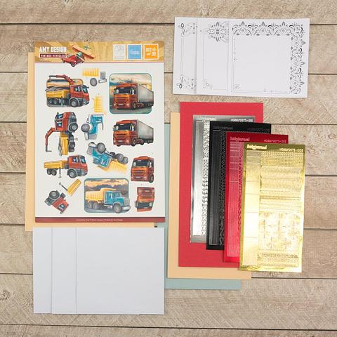 Couture Creations Dot and Do Amy Design Vintage Vehicles Trucks Decoupage Set