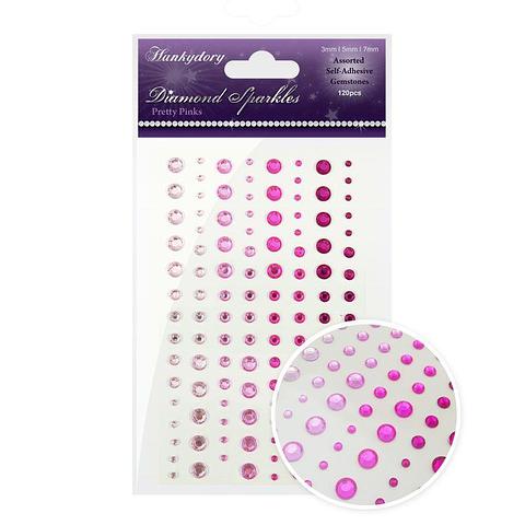 Hunkydory Diamond Sparkles Pretty Pinks Self-Adhesive Gemstones
