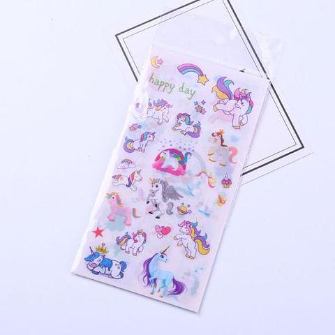 Unicorn Stickers Multi Coloured 6 Sheet Set