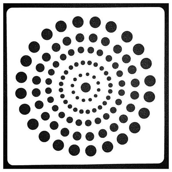 Dotted Circle Stencil 13cm x 13cm