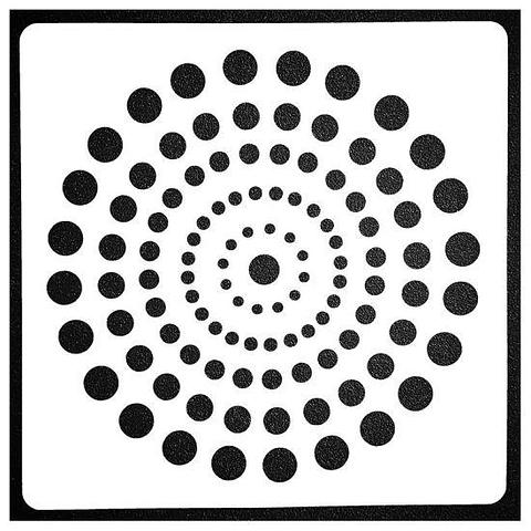 Dotted Circle Stencil 13cm x 13cm