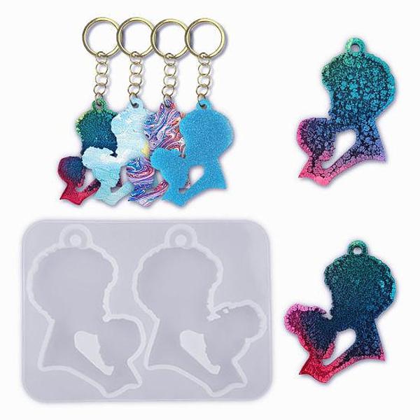 Silicone Mother and Child Keychain Pendant Resin Mould